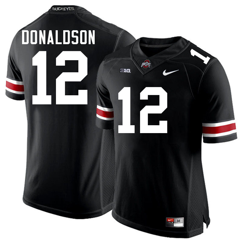 #12 CJ Donaldson Ohio State Buckeyes Jersey College Football Uniforms-Black